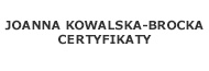 Joanna Kowalska-Brocka Certyfikaty